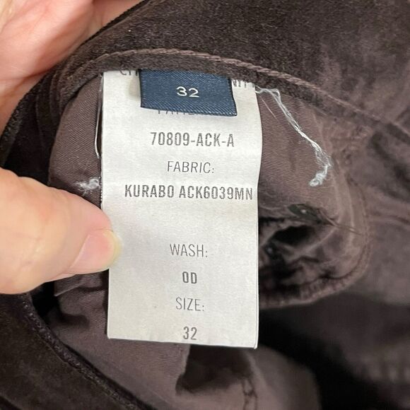 Citizens of Humanity NWT London Velvet Jeans Men’s Size 32 Brown Slim Tapered - Picture 10 of 13